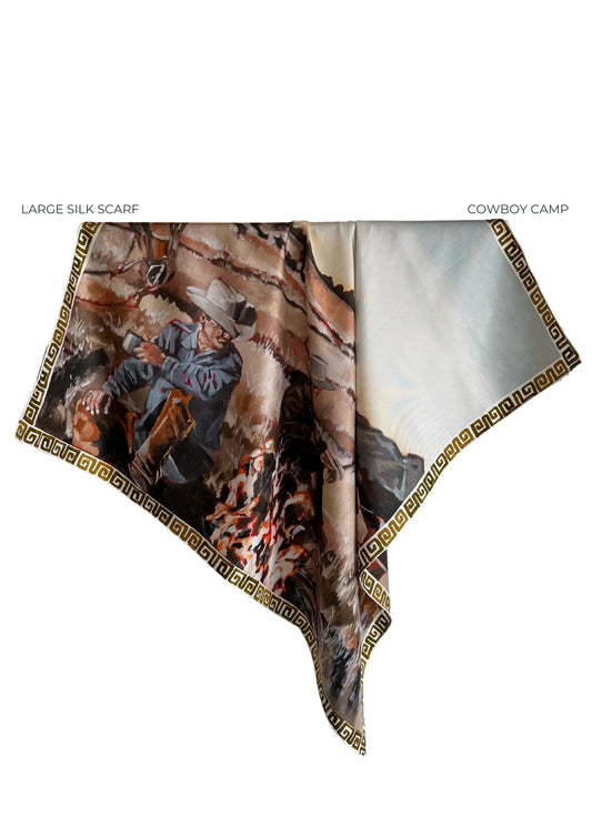 Whitney Spicer Silk Bandana - Cowboy Camp