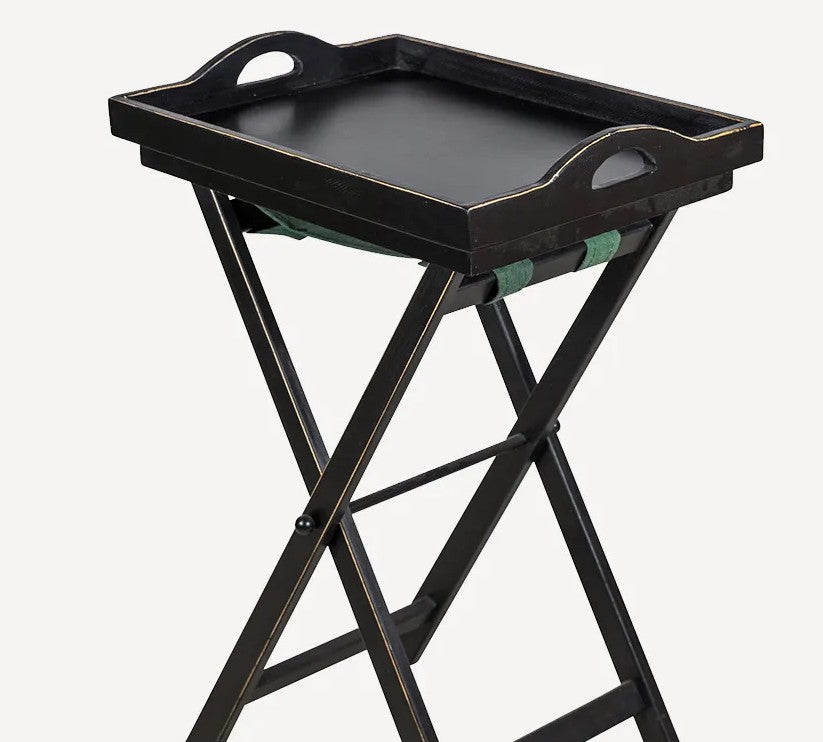 Black Wooden Tray Table