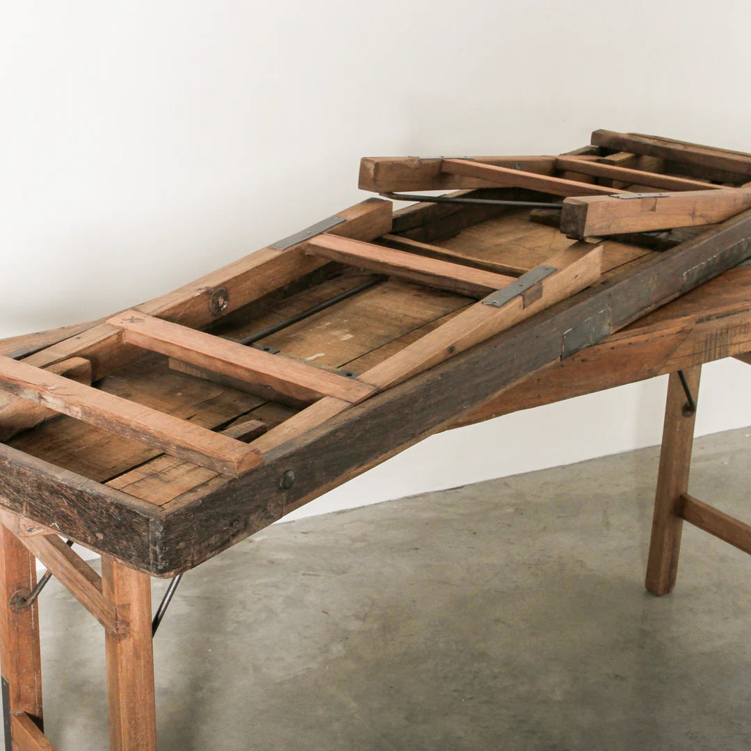 Vintage Indian Tent Table - Bleached