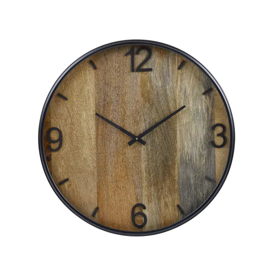 Oviedo Wood & Metal Clock