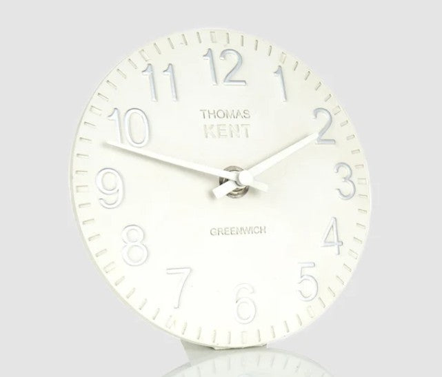 Thomas Kent Cotswold Clock 6" White