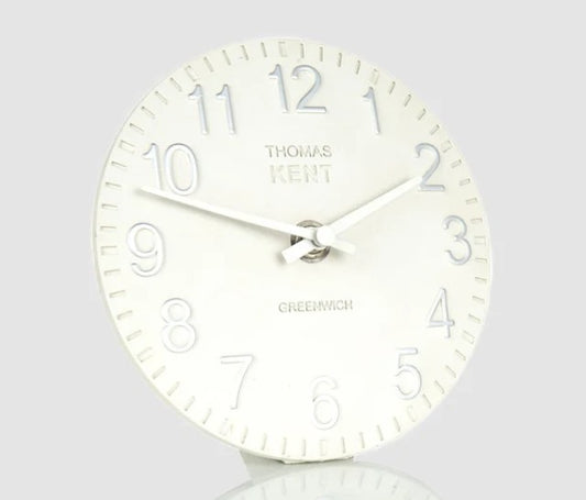 Thomas Kent Cotswold Small Clock 6" White