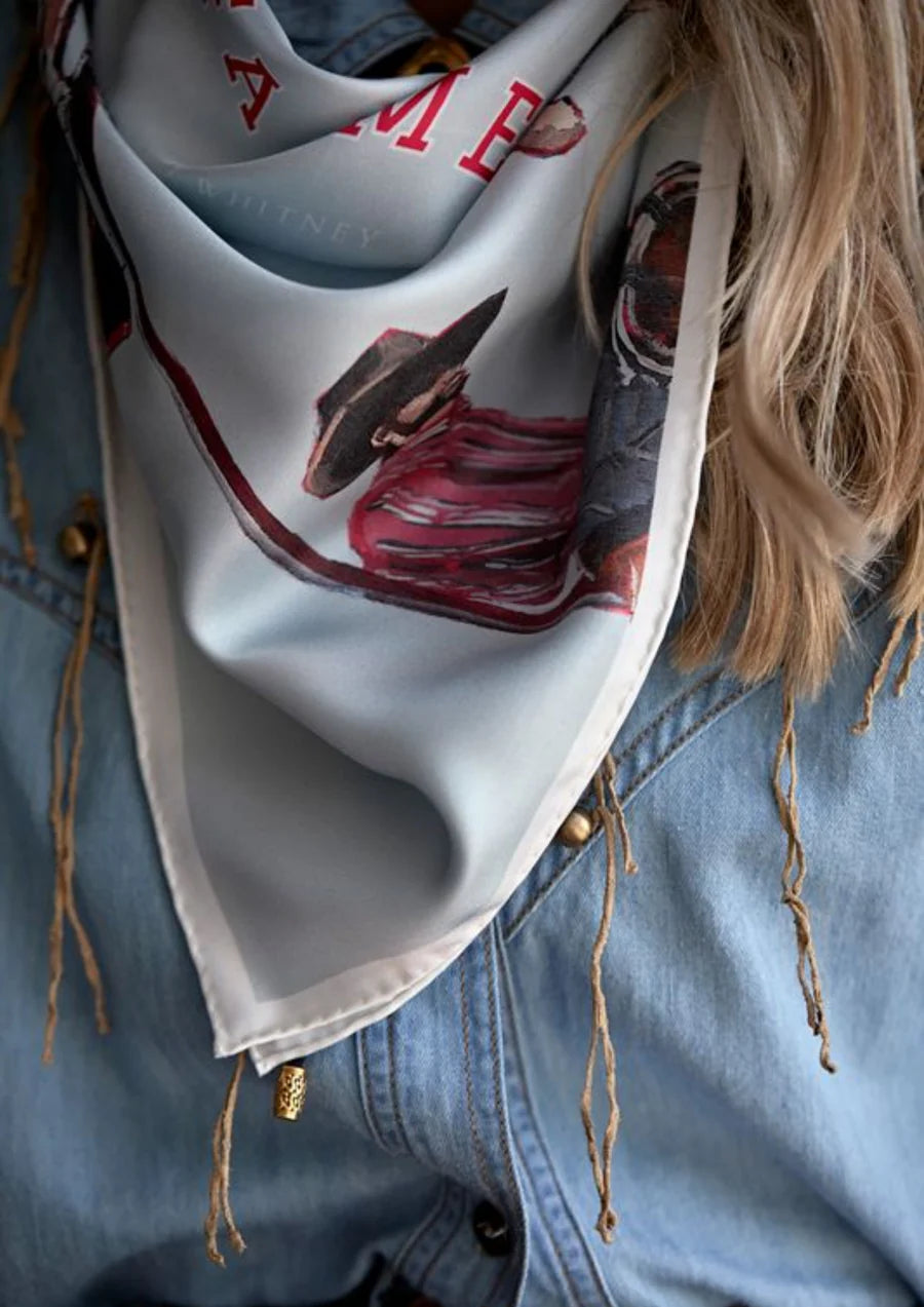 Whitney Spicer Silk Bandana - Cowboy Bar