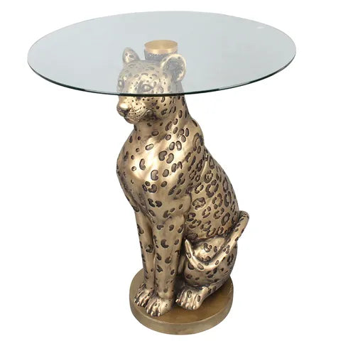 Leo Leopard Side Table