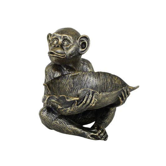 Mike Monkey Resin Bowl Sculpture