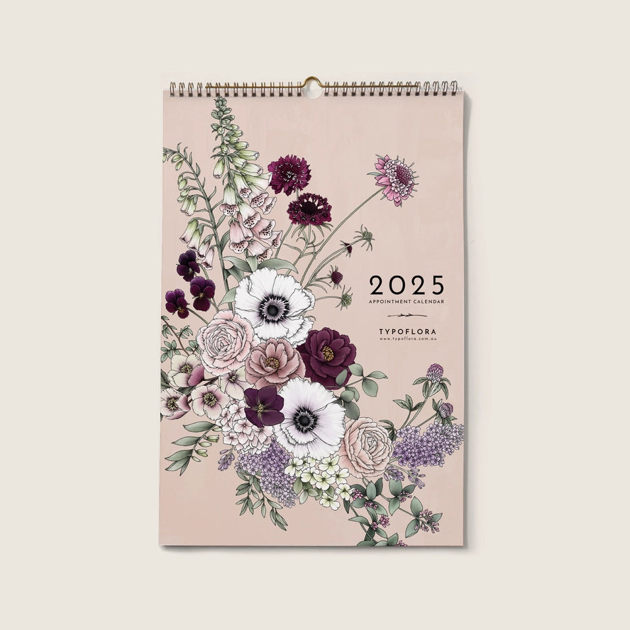 2025 Always Flowers Appointment Wall Calendar