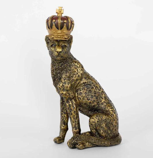 Regal Leopard Figurine