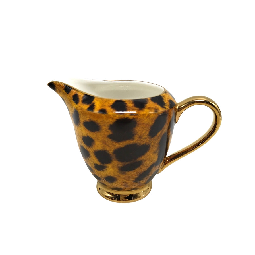 Leopard Print Sugar and Creamer Set