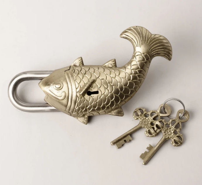Brass Fish Lock - Large