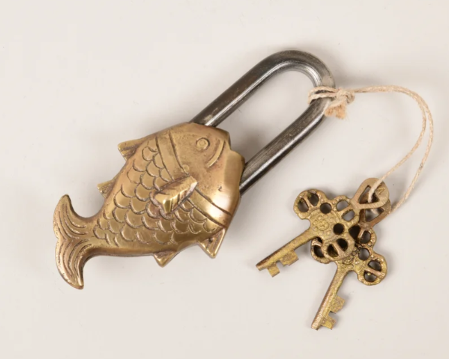 Brass Fish Lock - small