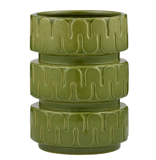 Muller Ceramic Vase  Olive