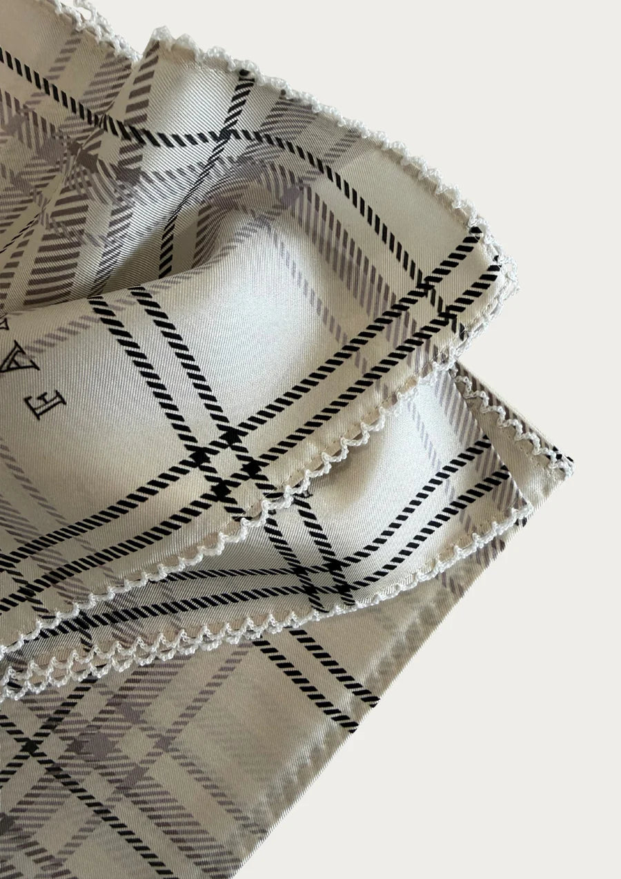 Whitney Spicer Silk Bandana - Pasture Plaid