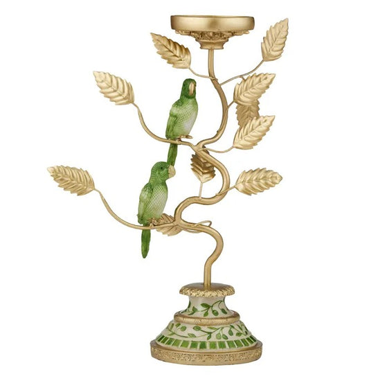 Polly Parrot Candle holder - green