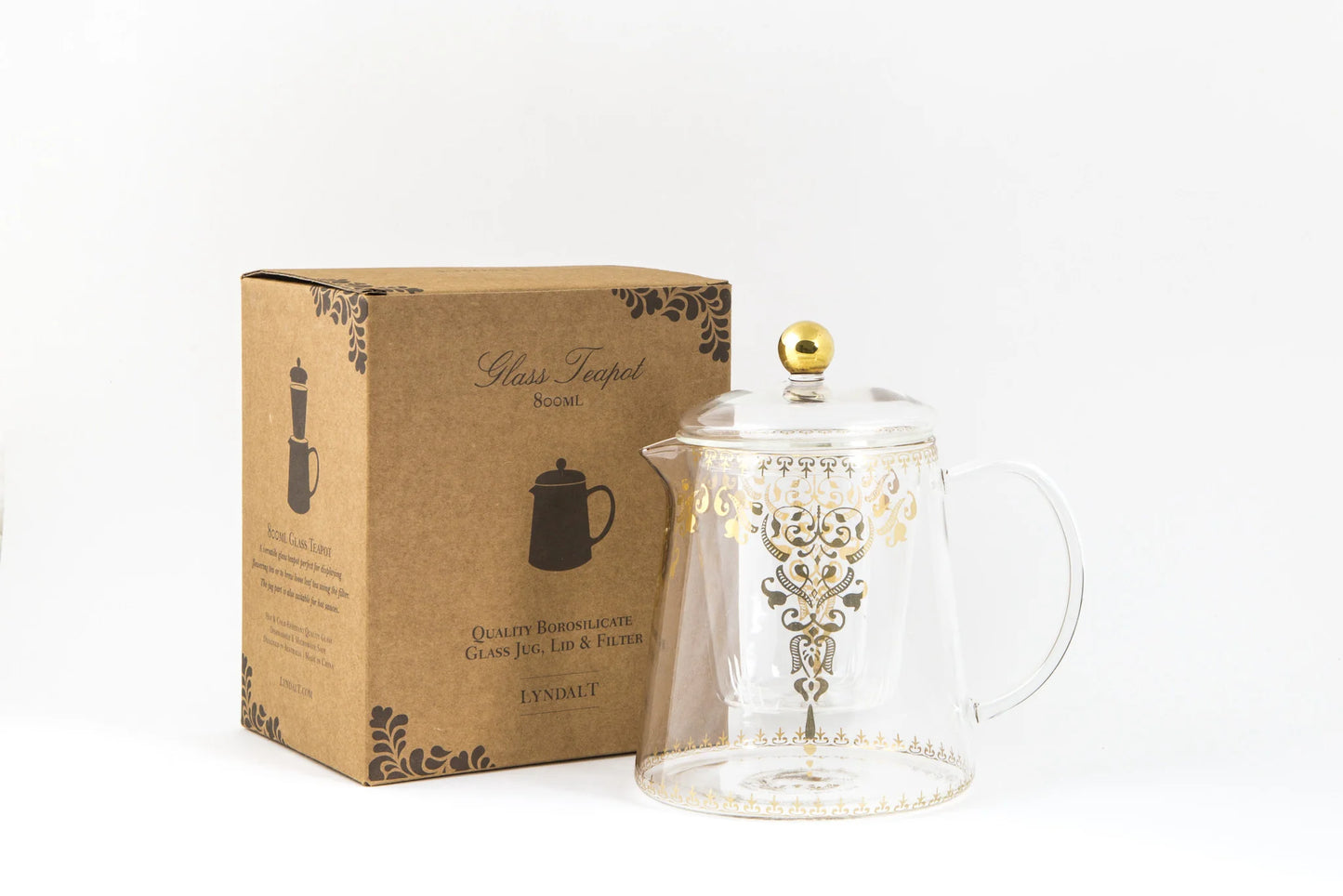 LyndalT - Glass Teapot in Moroccan Theme 800mL