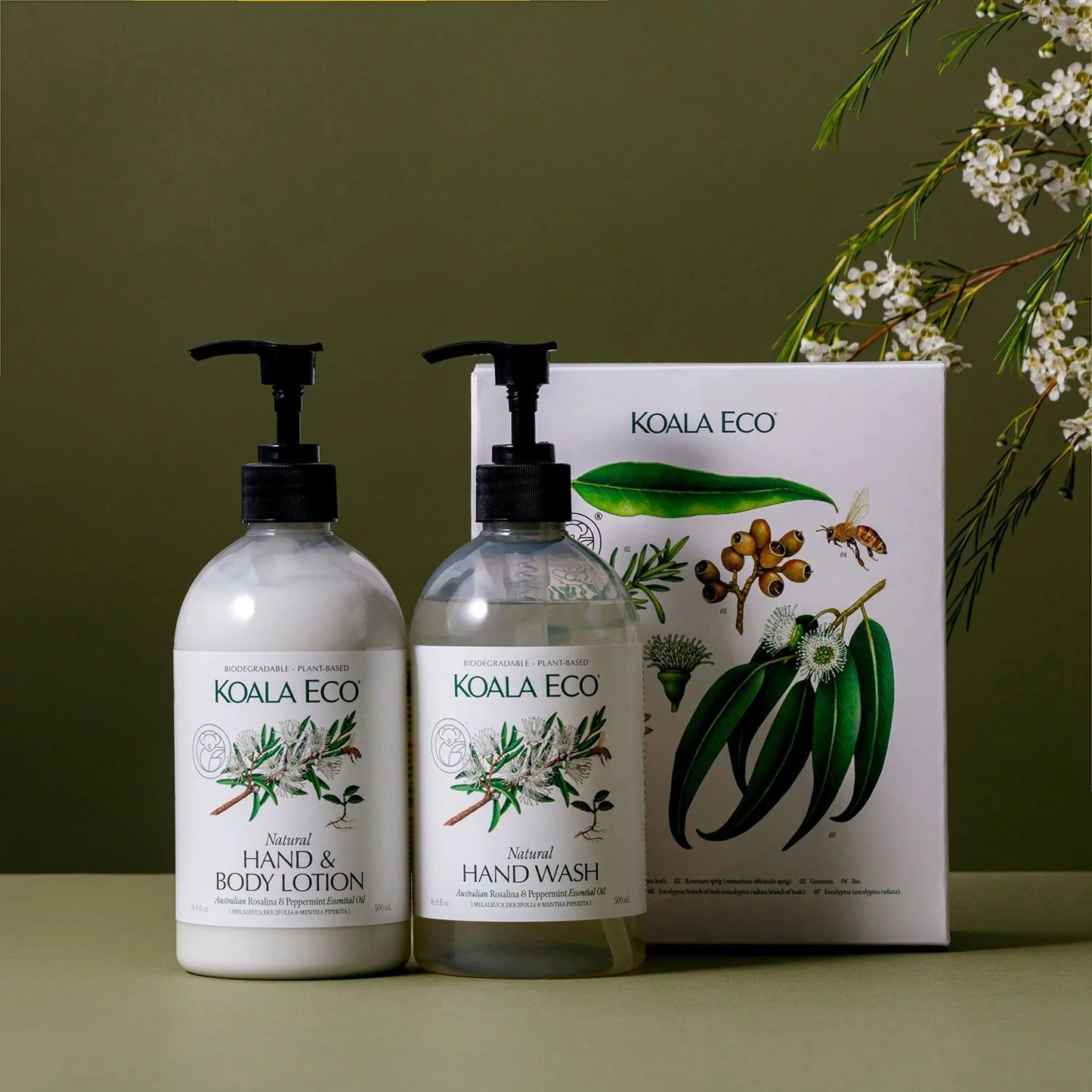 Koala Eco - Limited Edition Gift Collection - Hand Care Rosalina, Peppermint Essential Oil