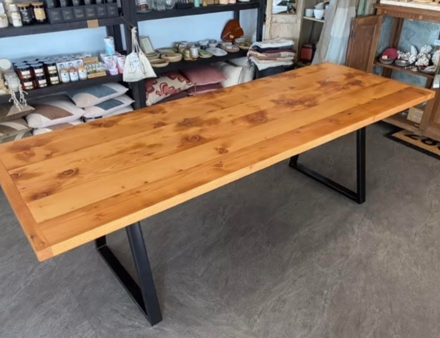 Hand Made Dining Table with Benches - Local Artisan MBT Timber