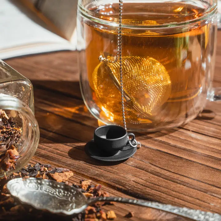 Tea Infuser Loose Leaf Tea Ball Infuser Cute Tea Cup Black