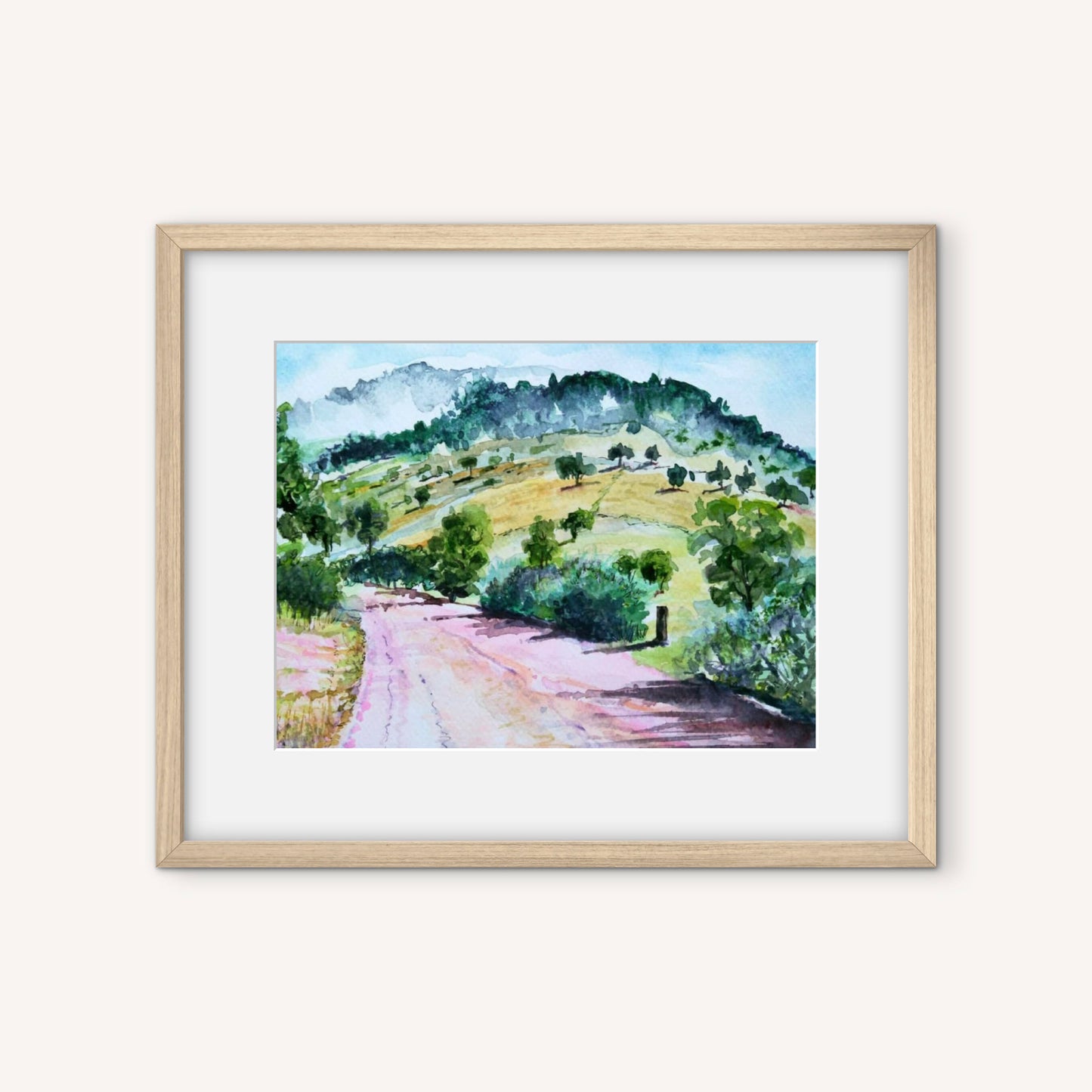 Anjee Du Terreau Original Watercolour - "Riverlea Road" 38x30cm