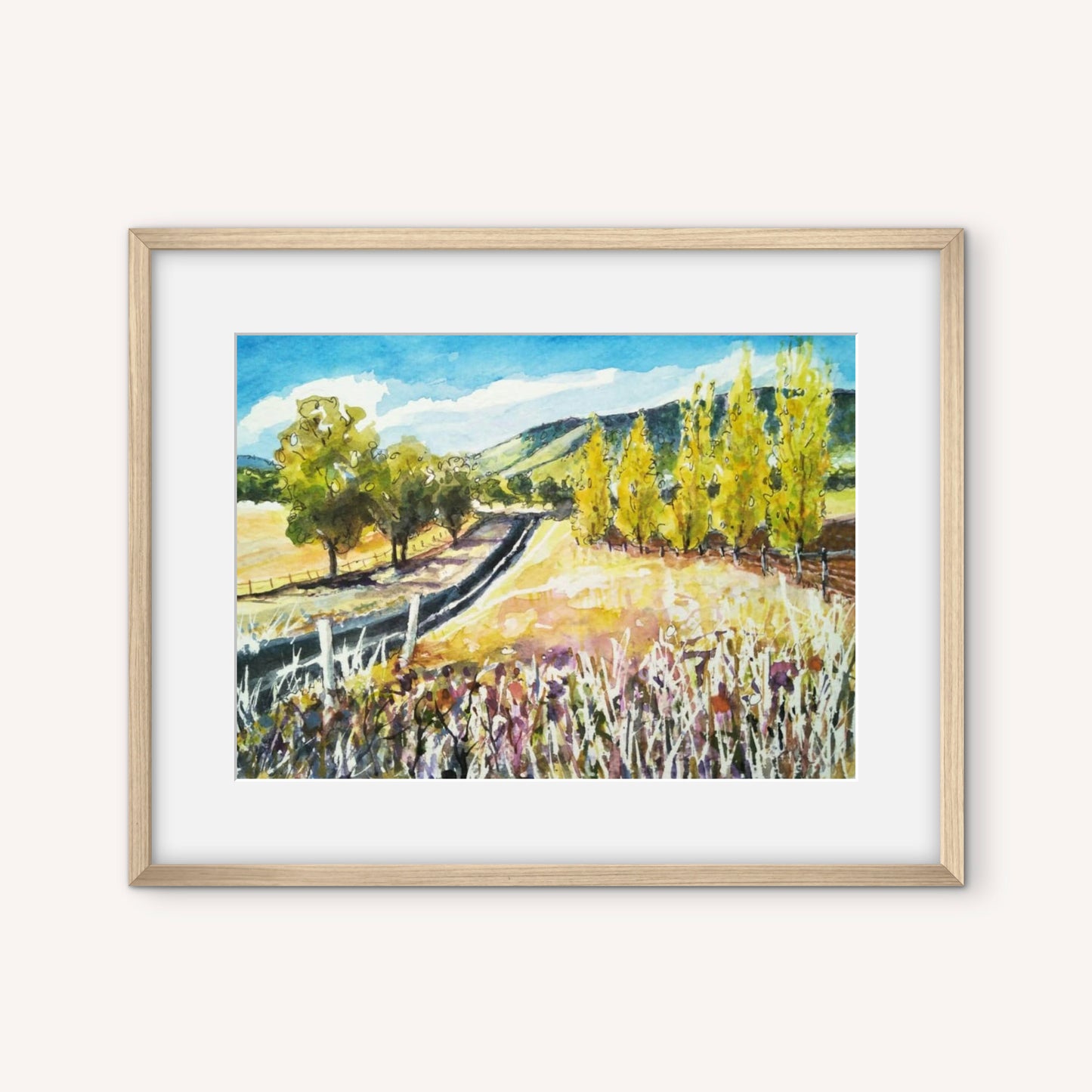 Anjee Du Terreau Original Watercolour -  "Queens Pinch Poplar" 28x22cm