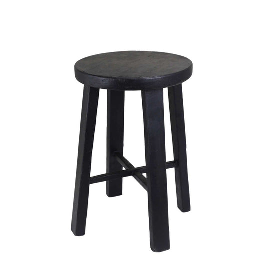 Stool Black Timber