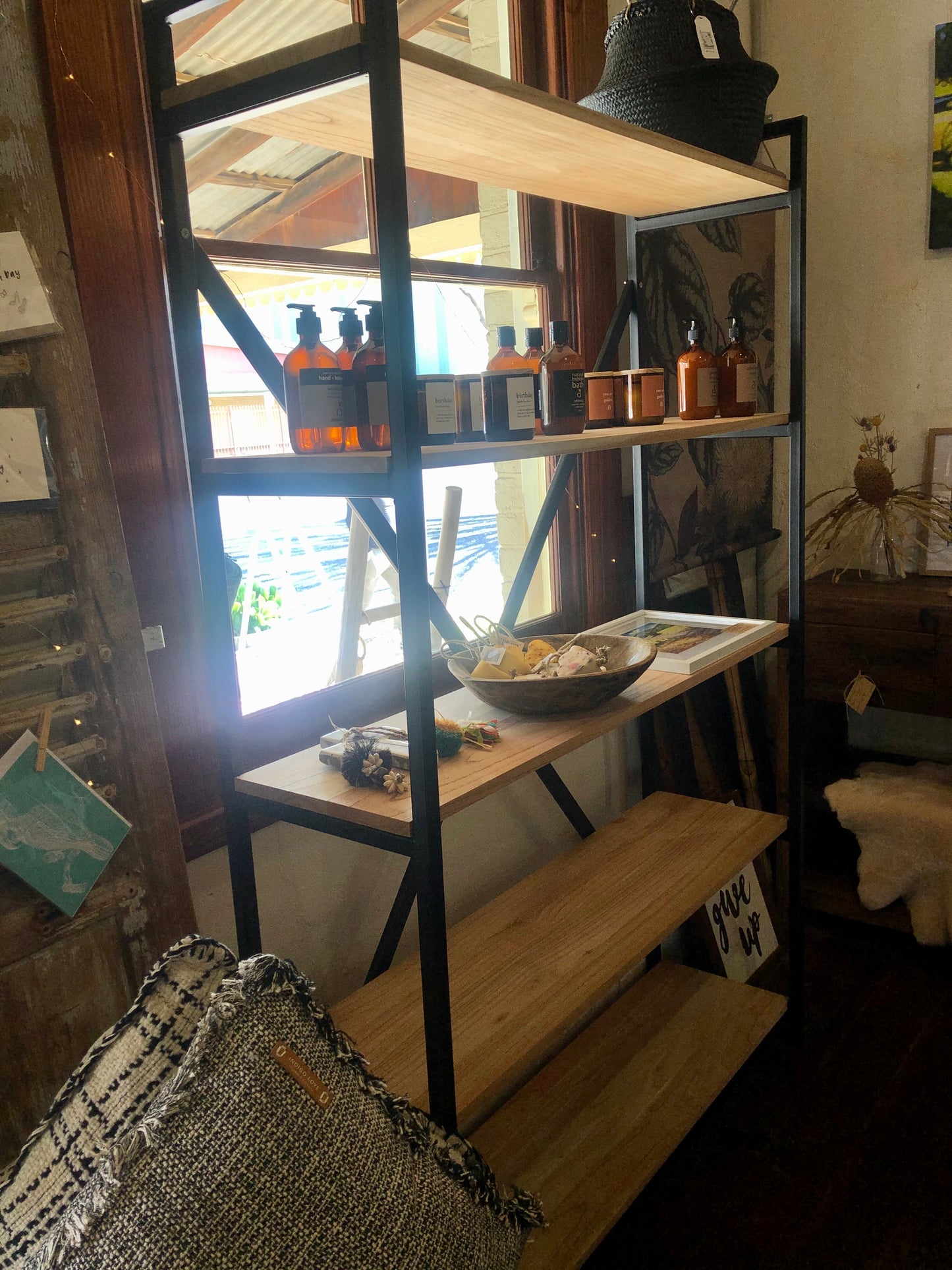 Industrial Style Shelf Unit - Black